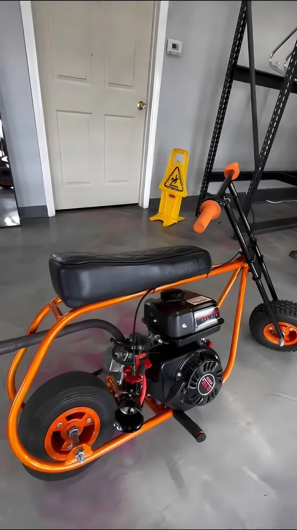 212cc Predator-Powered Mini Bike — Orange & Black Edition