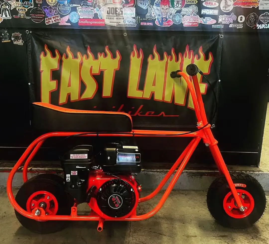 Fast Lane Bikes — Predator 212 Mini Bike | Inferno Orange Edition