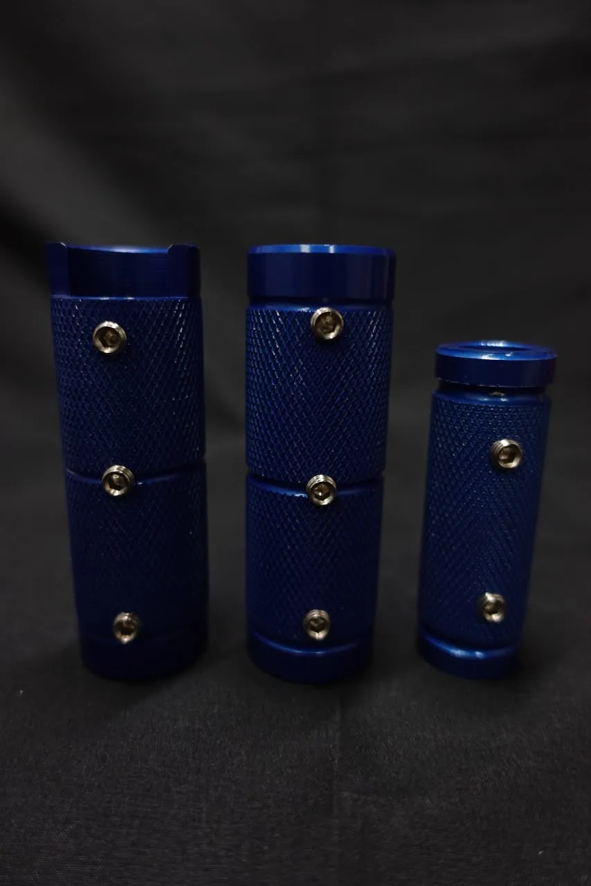 Blue Aluminum Foot Peg Covers (Fits 7/8 Pegs)