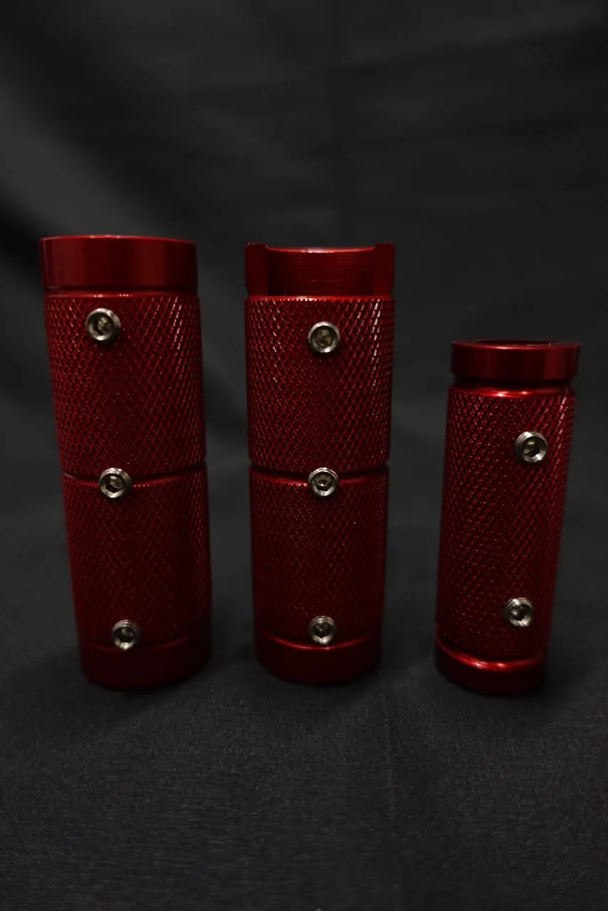 Red Aluminum Foot Peg Covers (Fits 7/8 Pegs)
